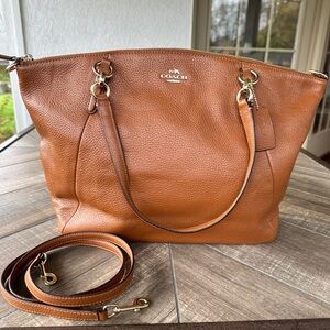 COACH Kelsey Pebble Leather Satchel Crossbody bag